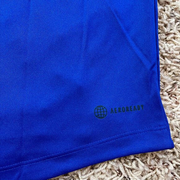 Adidas Women’s Tiro Aeroready V-Neck Jersey Shirt Blue, Size Medium (New) - Picture 8 of 9